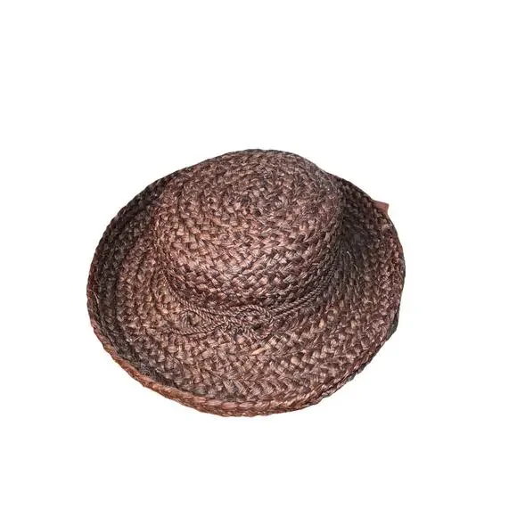 Helen Kaminski Hat Raffia Brim Bow Womens Dark Brown  display picture 3